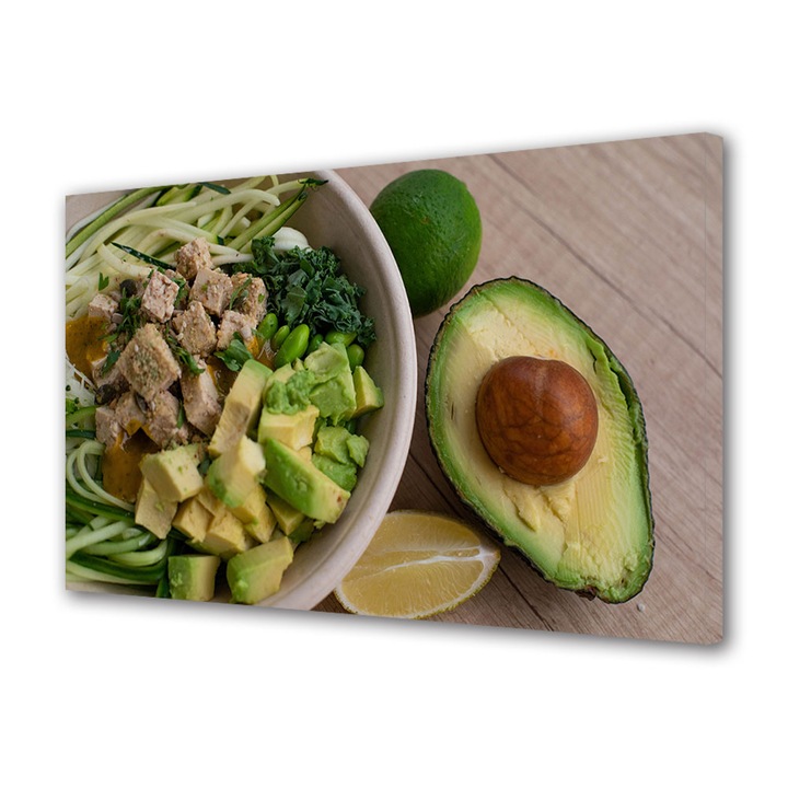Tablou Canvas Premium, Art Star, Avocado cu paste, Culinar, Panza pe cadru de lemn, Decoratiuni Moderne pentru Casa, 60 x 90 cm