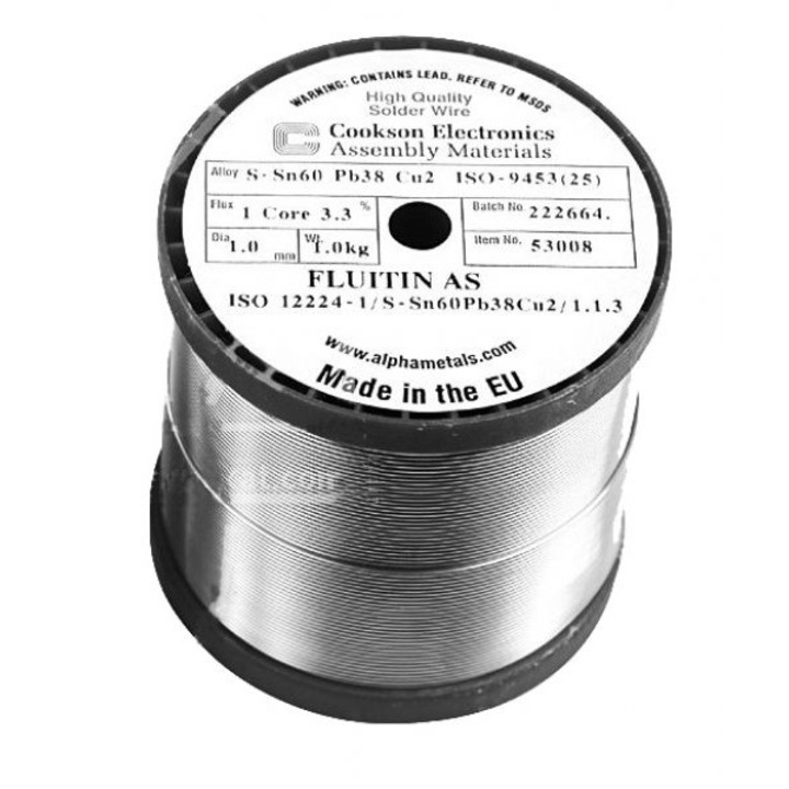 Aliaj de lipit - Fludor Cookson 1 mm 1000 g S-Sn60Pb39Cu1