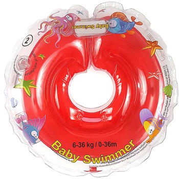 Colac de gat pentru bebelusi Babyswimmer rosu 6-36 luni Colac de gat pentru bebelusi Babyswimmer rosu 6-36 luni