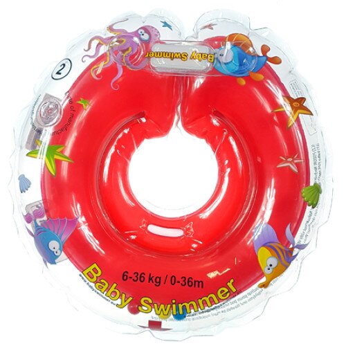 Colac de gat Babyswimmer Rosu cu zornaitoare 6-36 luni