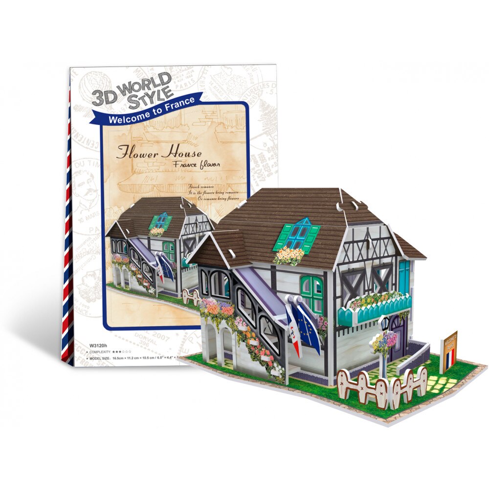 PUZZLE 3D - CBFB - Casa cu flori