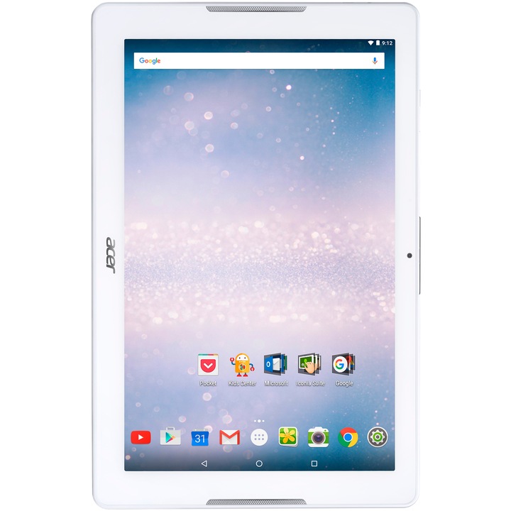 Tableta Acer B3-A30-K8MG, 10", Quad-Core 1.3GHz, 1GB RAM, 16GB, IPS, White