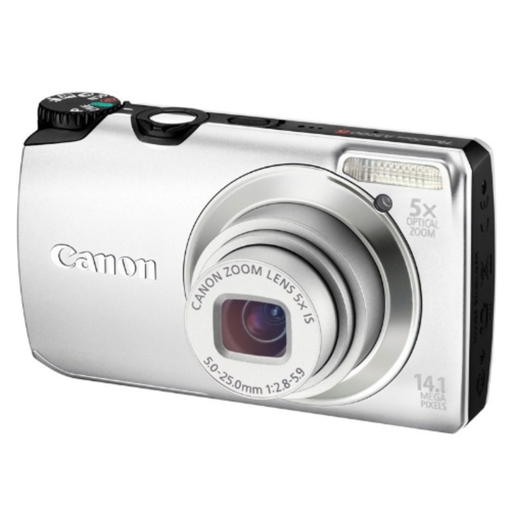 Aparat foto digital Canon PowerShot A3200 IS silver - eMAG.ro