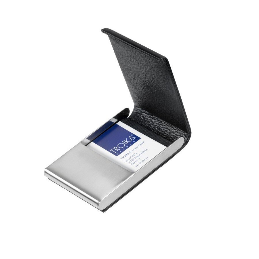 Suport carti de vizita piele Troika