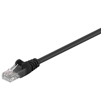 Cablu retea U/UTP CAT 5e 2XRJ45 1m negru Goobay Cablu retea U/UTP CAT 5e 2XRJ45 1m negru Goobay