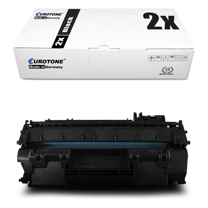 Set 2 Toner Eurotone Alternativa pentru Canon 3479B002 719 Negru