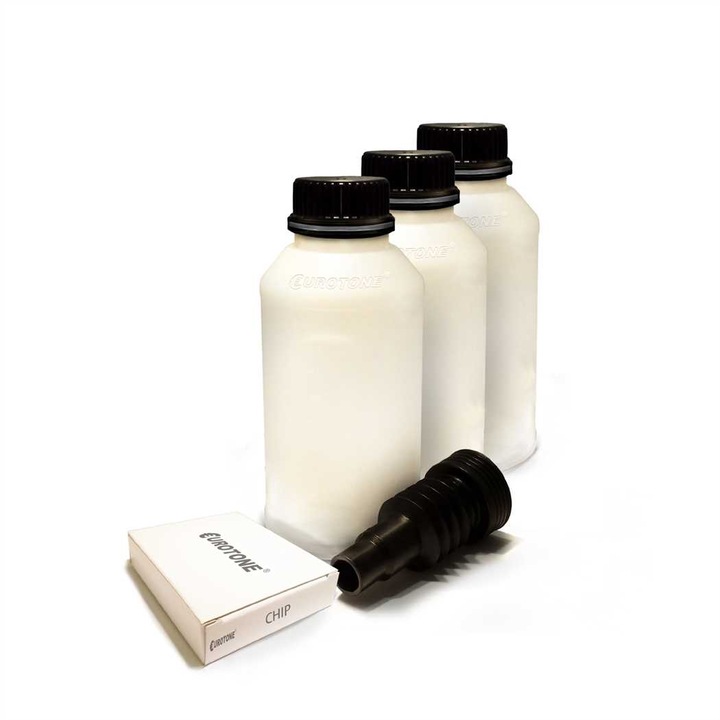 Set 3 Pulbere de reincarcare Eurotone Alternativa + Set 3 Chip pentru Kyocera 1T02LV0NL0 TK3130 Negru