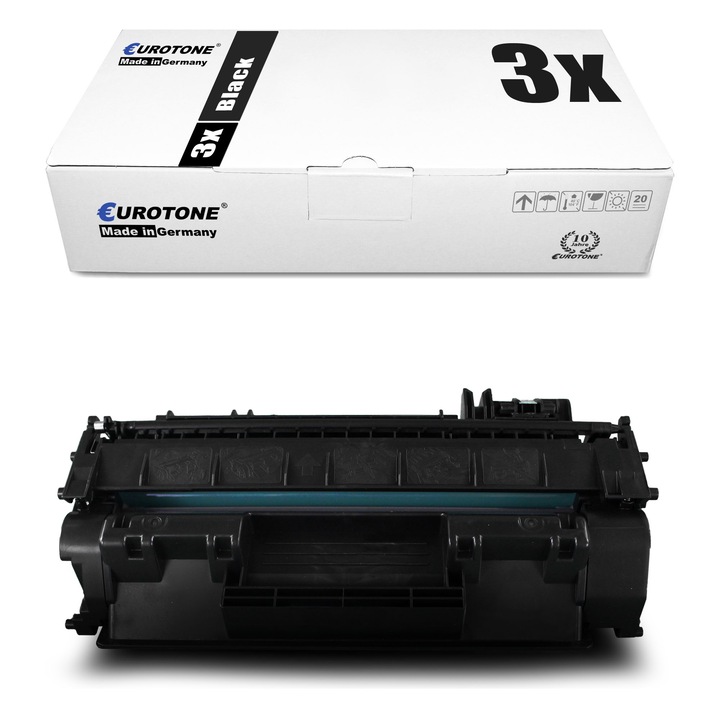 Set 3 Toner Eurotone Alternativa pentru Canon 2617B002 720 Negru