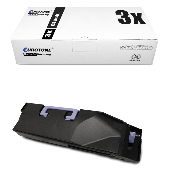 Set 3 Toner Eurotone Alternativa pentru Kyocera 1T02KA0NL0 TK-880K Negru