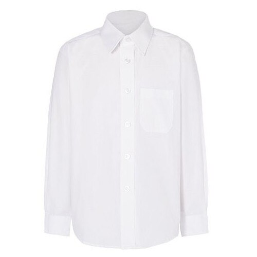 Camasa maneca lunga alb/abastru, Alb