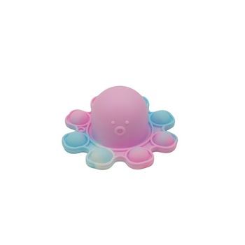 Jucarie antistres din silicon, Flippy®, Pop It Now and Flip It, Caracatita reversibila, Multicolor, V6 Jucarie antistres din silicon, Flippy®, Pop It Now and Flip It, Caracatita reversibila, Multicolor, V6