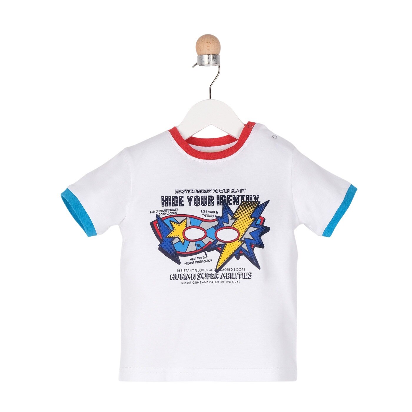 Tricou pentru baieti, culoare alba 1227