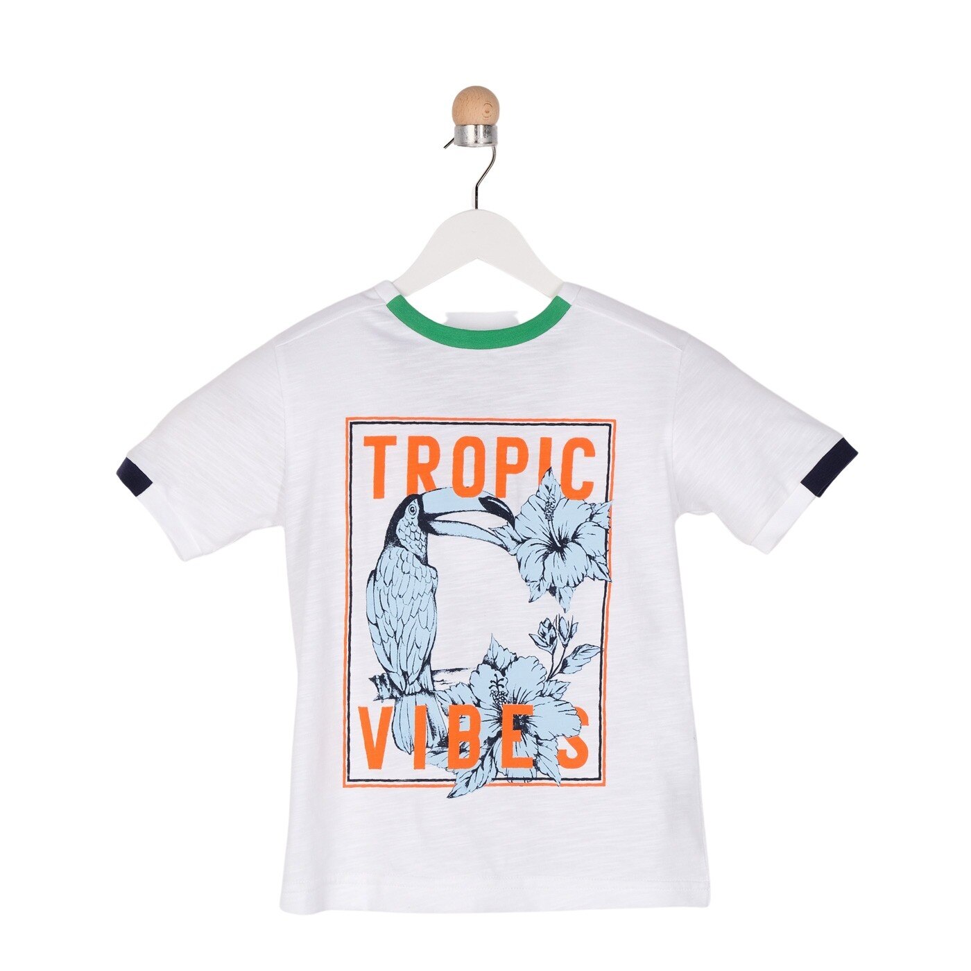 Tricou pentru baieti, culoare alba 1560