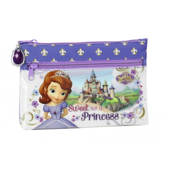 Penar simplu 2 fermoare colectia Printesa Sofia Intai Penar simplu 2 fermoare colectia Printesa Sofia Intai