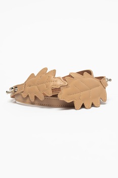 Mihaela Glavan, Curea ajustabila din piele cu model cu frunza, Cafeniu Mihaela Glavan, Curea ajustabila din piele cu model cu frunza, Cafeniu