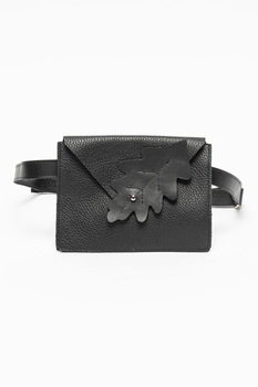 Mihaela Glavan, Curea de piele cu etui detasabil, Negru Mihaela Glavan, Curea de piele cu etui detasabil, Negru