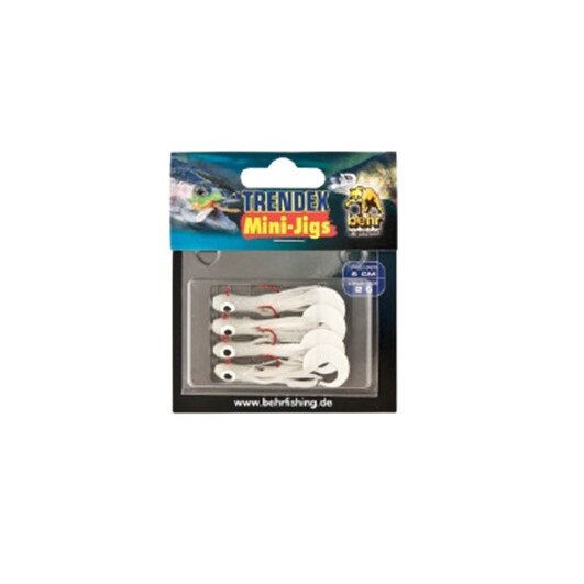 Combo Mini-Jig pentru biban Trendex 4 buc/set 6 cm 2 g Alb