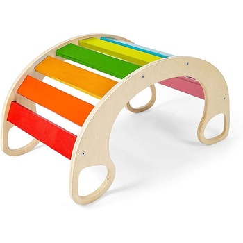 Balansoar PROCART, 83x45x27 cm, rocker din lemn, placa de echilibru, multifunctional, multicolor Balansoar PROCART, 83x45x27 cm, rocker din lemn, placa de echilibru, multifunctional, multicolor