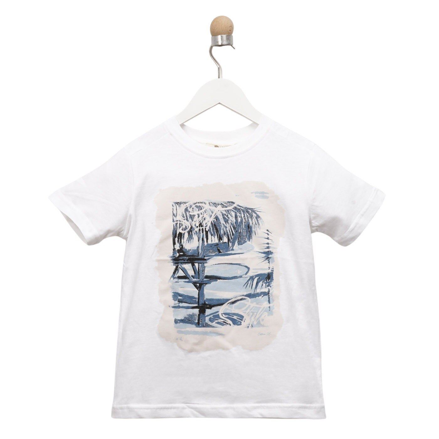 Tricou pentru baieti, culoare alba 1614
