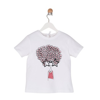 Tricou pentru fete, culoare alba 2067 Tricou pentru fete, culoare alba 2067