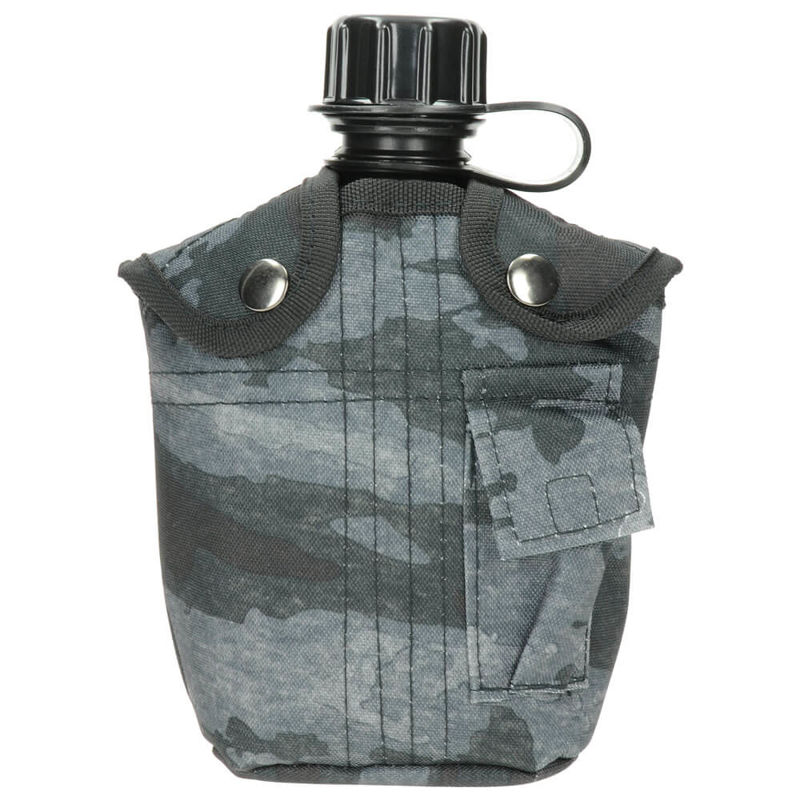 Sticla cu husa MHF, Polietilena, 1 L, Negru