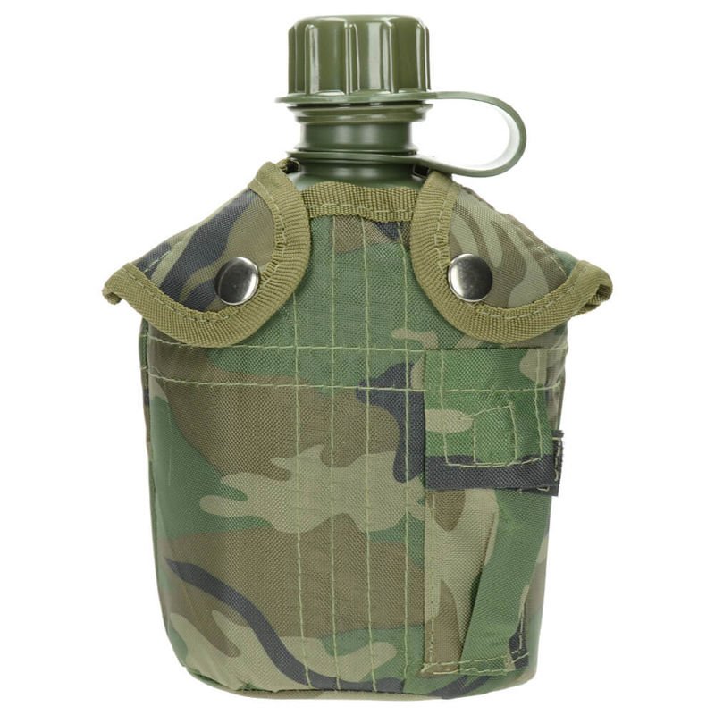 Sticla cu husa MFH, Polietilena, 1 L, Verde