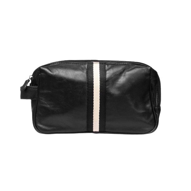 Geanta Cosmetice Pentru Barbati Studio Din Piele Neagra 27x17x11cm