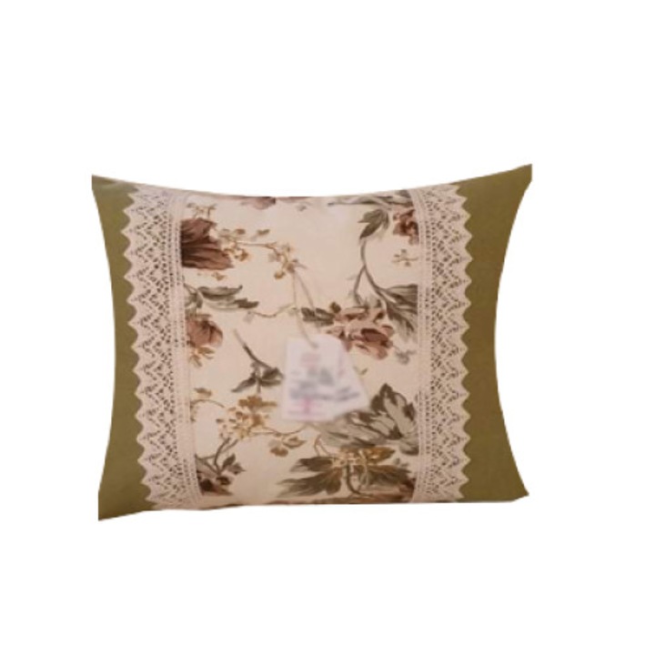 Pernuta decorativa, brodata, din bumbac, 45x50 cm, verde fistic