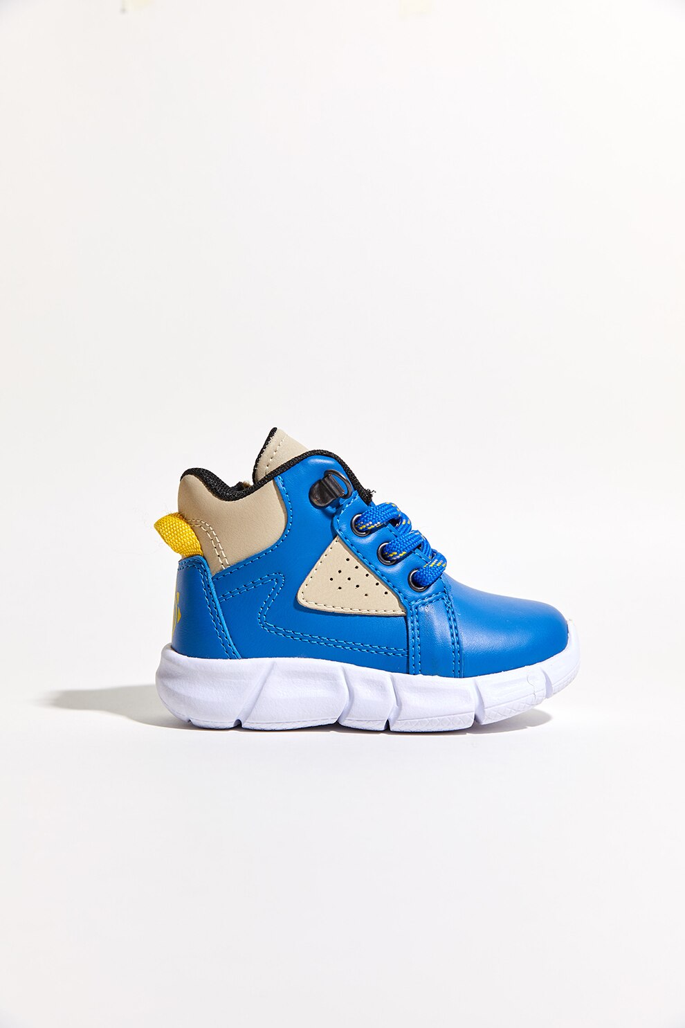 Dudino, Ghete de piele ecologica cu sireturi si fermoar, Albastru royal