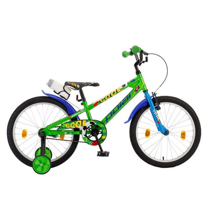 Bicicleta Copii Polar Footbal - 20 Inch, Verde-Albastru