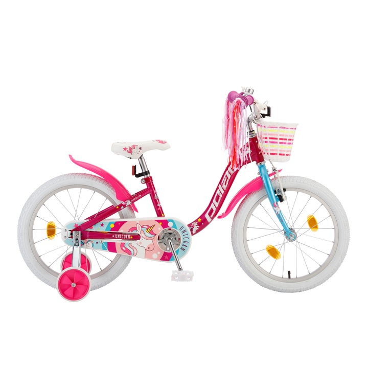 Polar Unicorn Single gyermek kerékpár - 18 hüvelykes, rózsaszín