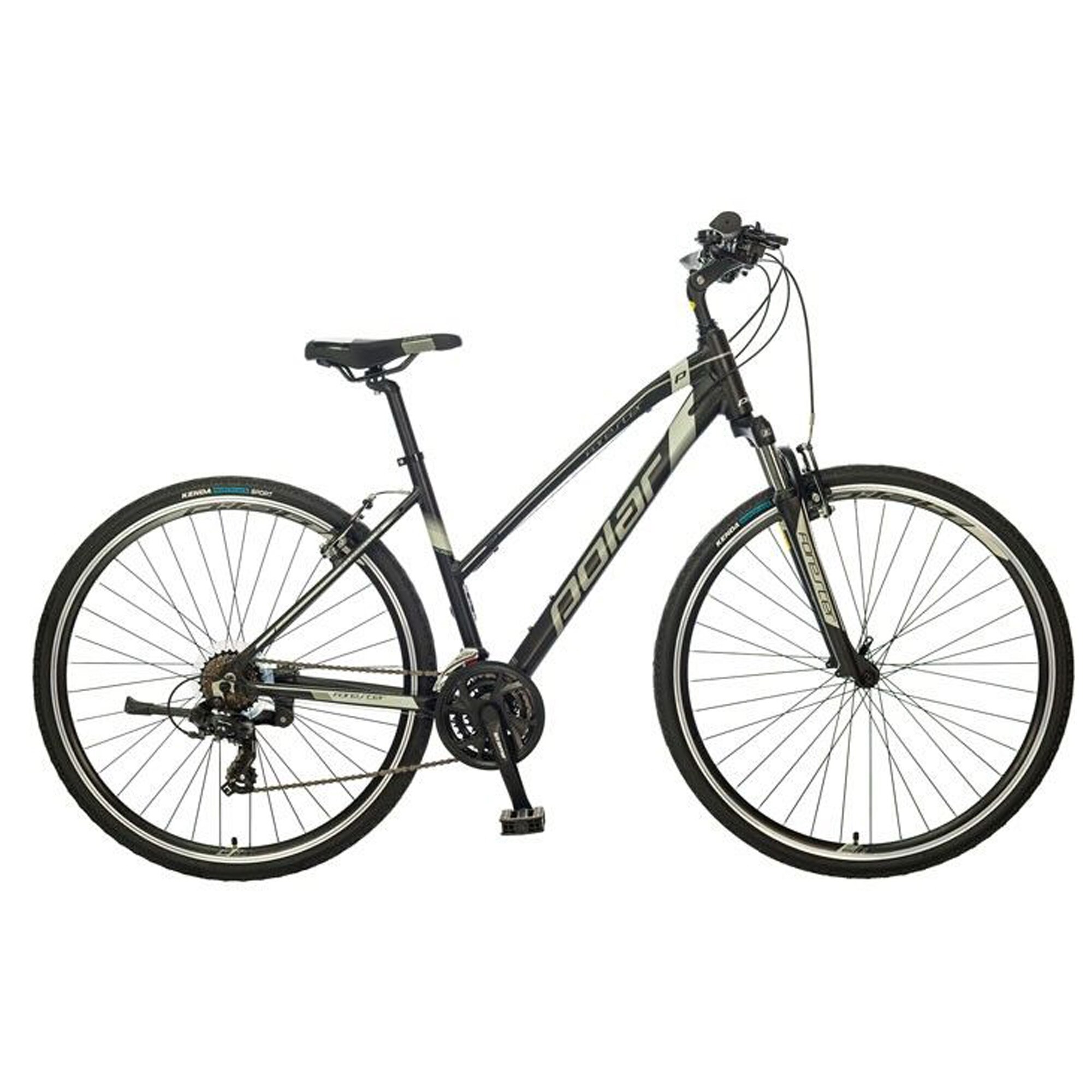Bicicleta Trekking Polar Forester Comp Dama - 28 Inch, L, Negru-Argintiu