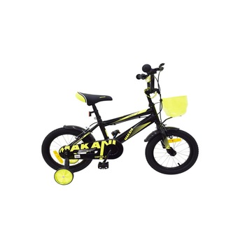 Bicicleta 12 inch KikkaBoo Makani cu roti ajutatoare Diablo Black-Yellow Bicicleta 12 inch KikkaBoo Makani cu roti ajutatoare Diablo Black-Yellow