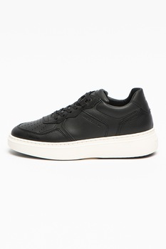 G-Star RAW, Pantofi sport de piele Lash, Negru G-Star RAW, Pantofi sport de piele Lash, Negru