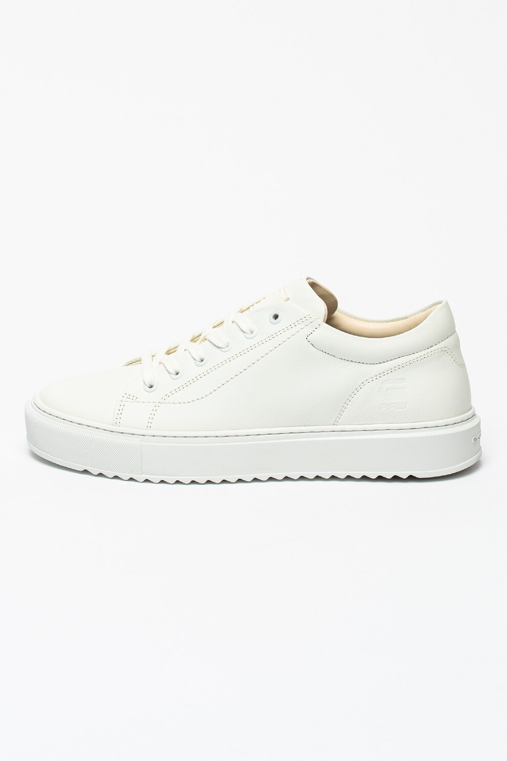 G-Star RAW, Pantofi sport de piele Rocup, Alb