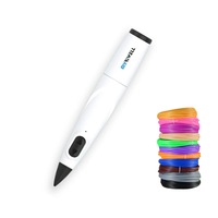 Stilou 3D pentru copii Myriwell, RP-300B, PCL, 1.75mm/50 metri PCL, Alb