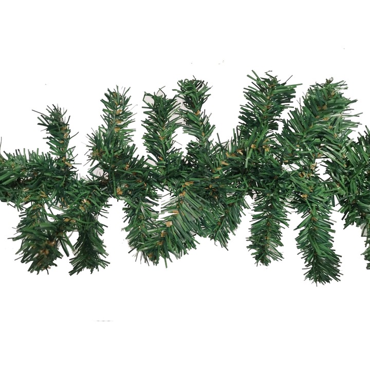 Коледна украса TopCent, Елхова клонка, 270см, Зелен