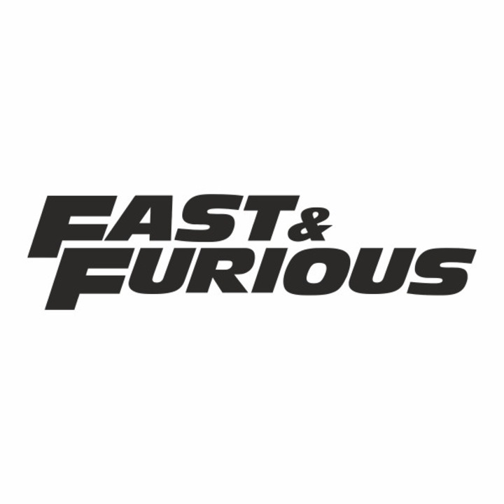 Sticker decorativ tuning, Auto, Fast&Furios, Automobile sport, PVC autocolant, Negru, 20x5 cm