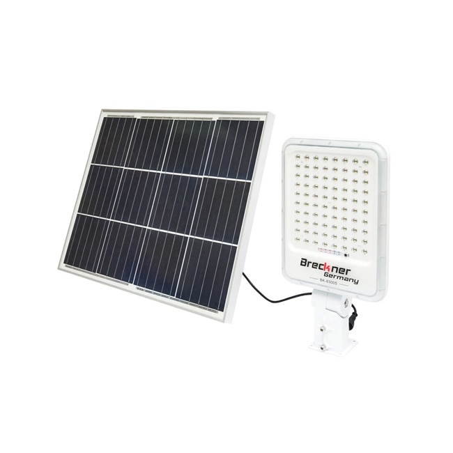 Lampa LED BK87489 cu panou solar, 50W, proiector 300W baterie 3,2V/40Ah si suport articulat