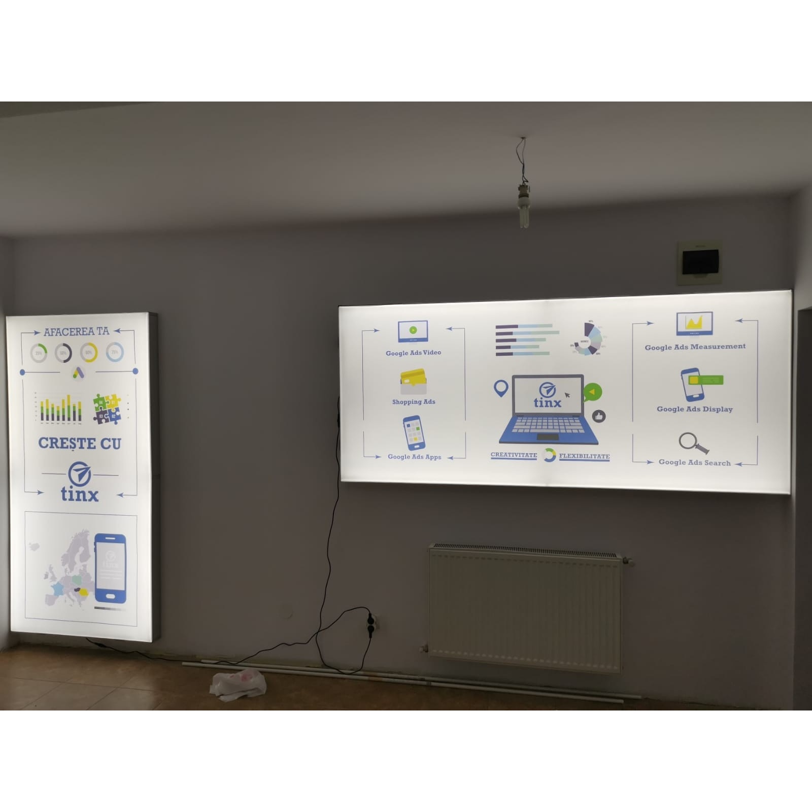 Caseta luminoasa textil - 100x230 cm, Fara print