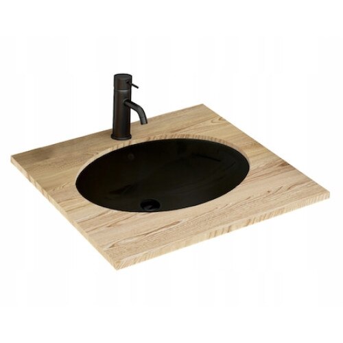 Lavoar Incastrat Rea Nel Black, Negru, 470x390 mm