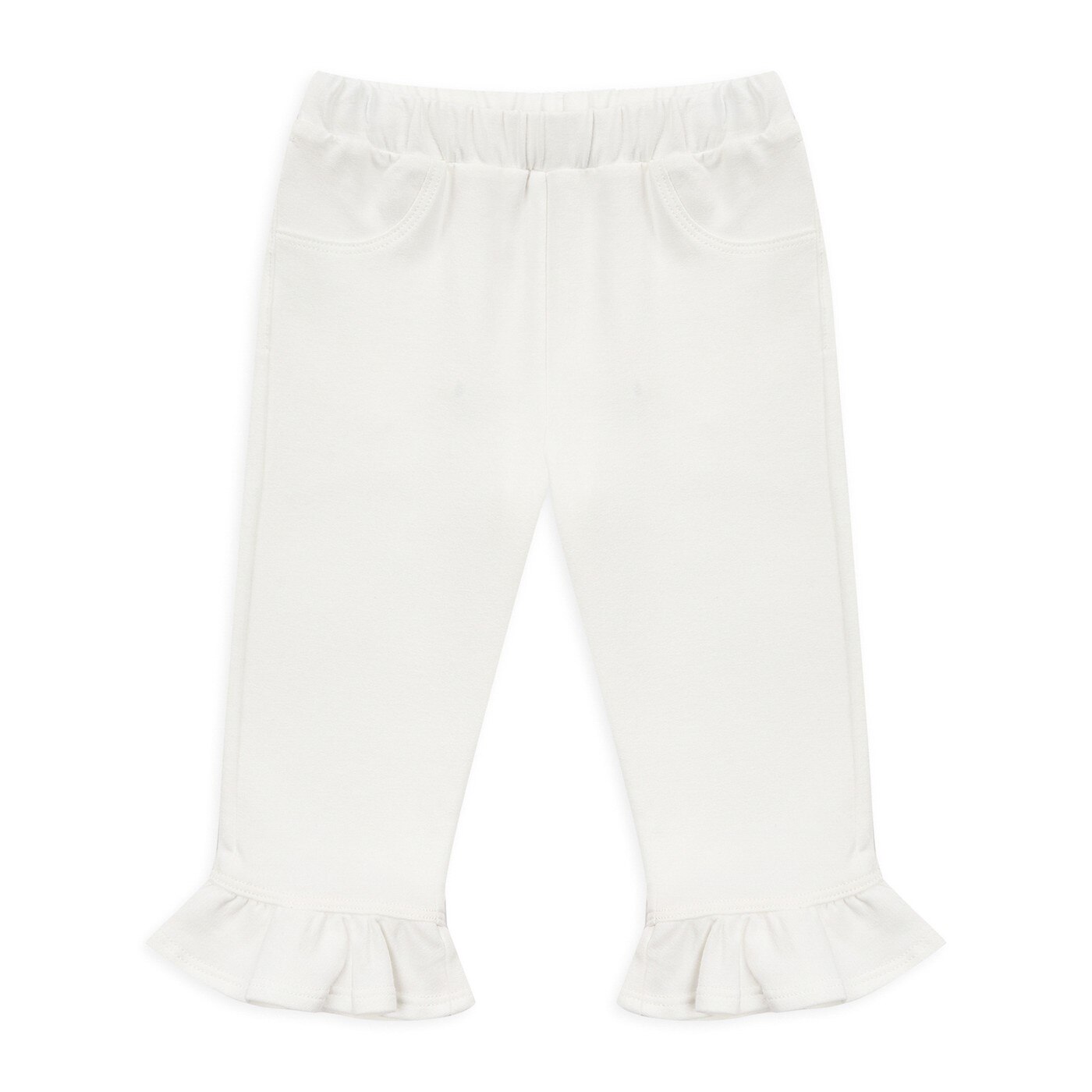 Pantaloni pentru fete, culoare alba 4103