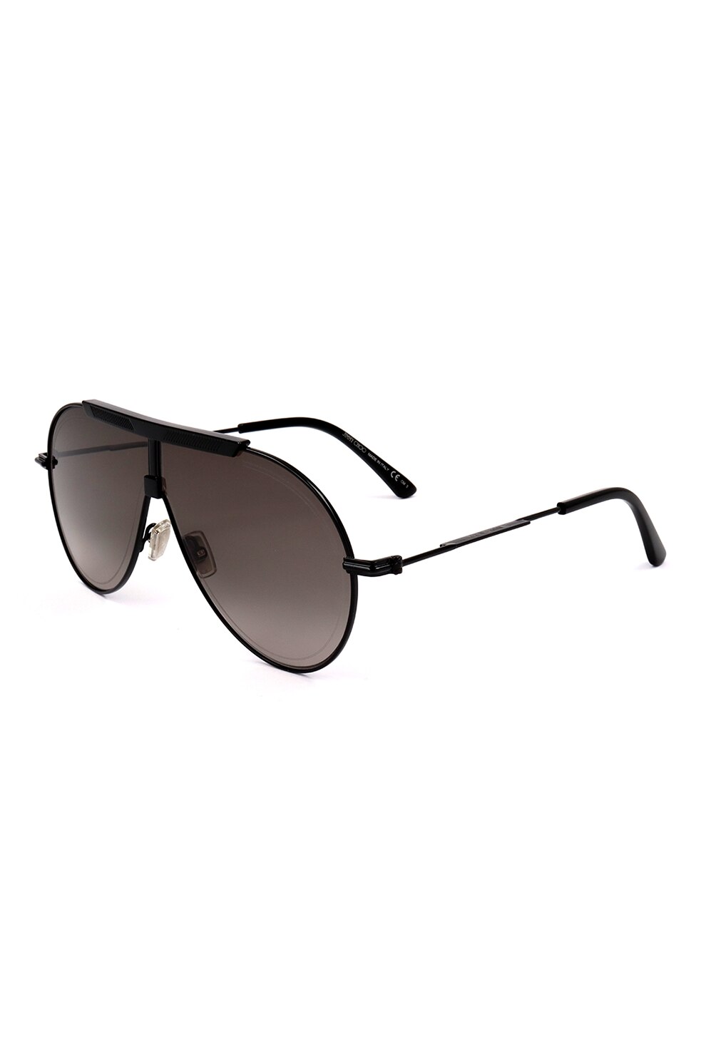 Jimmy Choo, Ochelari de soare aviator cu lentile in degrade Eddy, Negru, 66-4-150 Standard