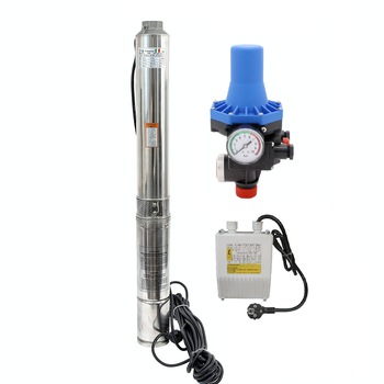 Kit Pompa apa submersibila Zinith Italiy 3STM122, motor 1.25 Kw, inaltime refulare 140m, Prescontrol automat LPC-3 si Panou comanda Kit Pompa apa submersibila Zinith Italiy 3STM122, motor 1.25 Kw, inaltime refulare 140m, Prescontrol automat LPC-3 si Panou comanda