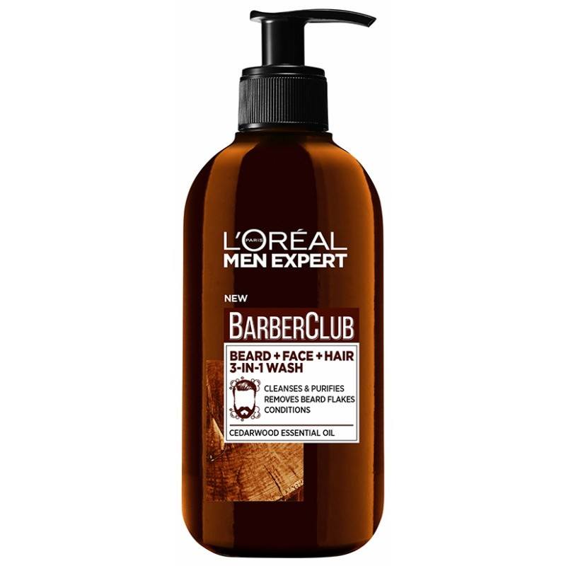 Lotiune curatere L'oréal - Men Expert Barber Club pentru barba, par si fata 200ml