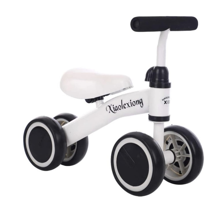 Bicicleta fara pedale AKU® pentru copii, varsta 10-36 luni, din otel carbon si plastic, cu manere si scaun moale, Scooter de echilibru, AK5097