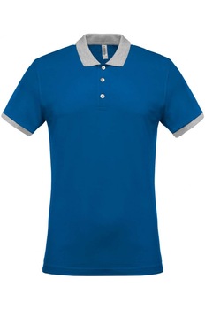 Tricou polo barbati, bumbac 100%, Kariban, Albastru/Gri Tricou polo barbati, bumbac 100%, Kariban, Albastru/Gri