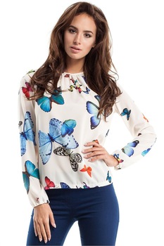 Bluza print fluturi moe Bluza print fluturi moe