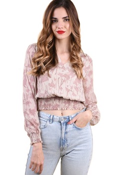 Bluza Rose Flower, Roz pudra, Roz Pudra Bluza Rose Flower, Roz pudra, Roz Pudra