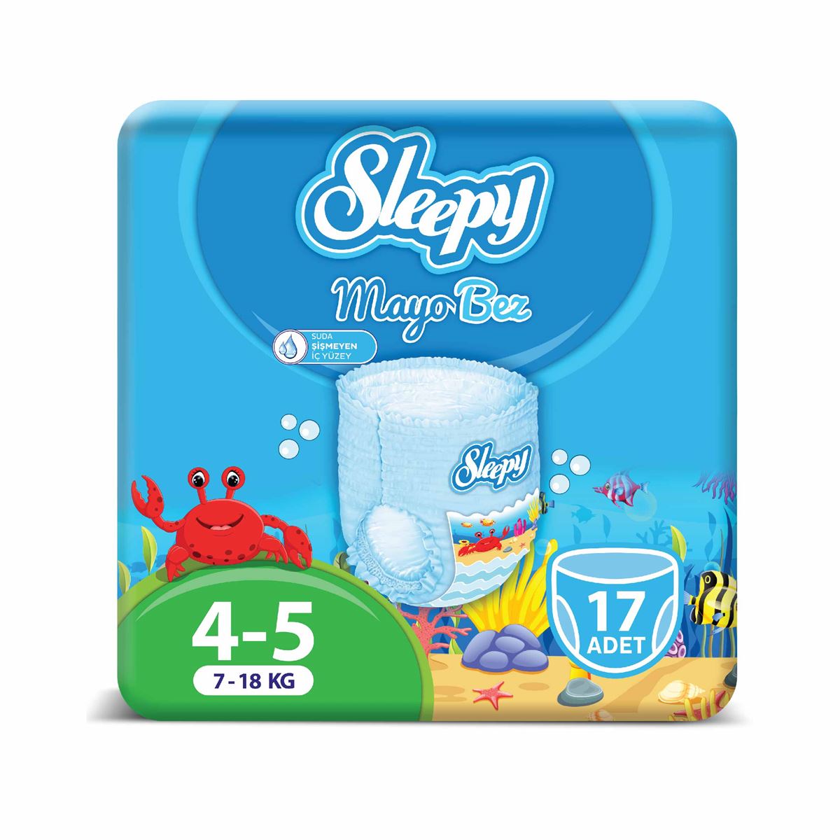 Scutece chilotel pentru apa Sleepy Marime 4-5, 7-18kg, 17 bucati